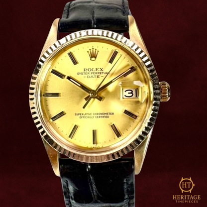 Rolex Date ‘Yellow Gold Champagne Dial’ - Reference 15037 (1981)