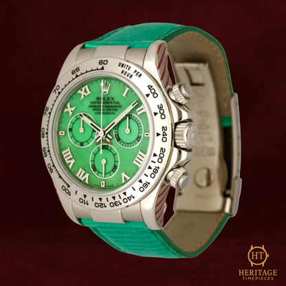 Rolex Cosmograph Daytona ‘White Gold – Beach Green Dial’ – Reference 116519 (2004 / Service 2022)