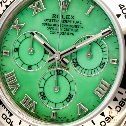 Rolex Cosmograph Daytona ‘White Gold – Beach Green Dial’ – Reference 116519 (2004 / Service 2022)
