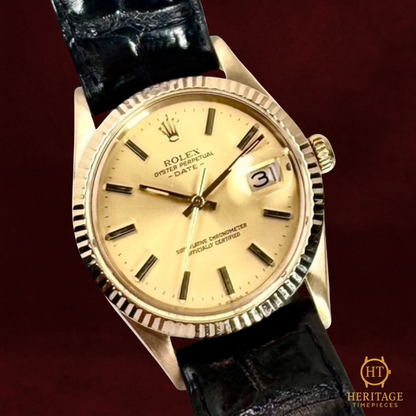 Rolex Date ‘Yellow Gold Champagne Dial’ - Reference 15037 (1981)