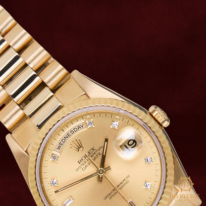 Rolex Day-Date 36 “Champagne Diamond Dial” – Reference 18238 (March 1996) ST