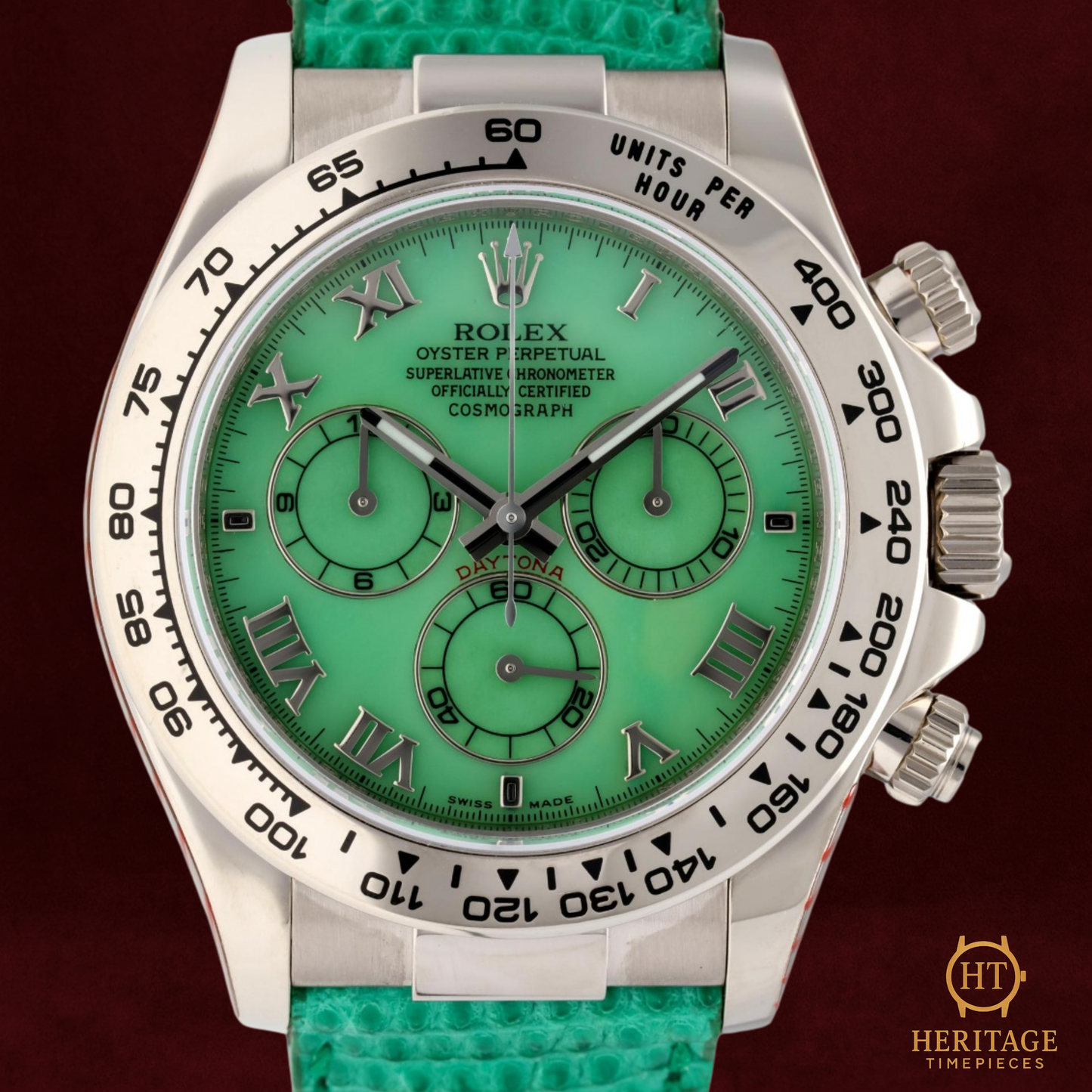 Rolex Cosmograph Daytona ‘White Gold – Beach Green Dial’ – Reference 116519 (2006 / Service 2022)