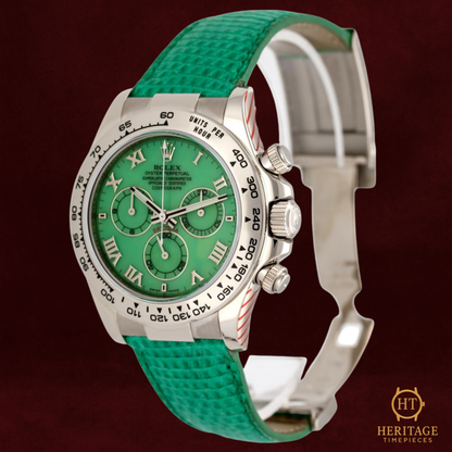 Rolex Cosmograph Daytona ‘White Gold – Beach Green Dial’ – Reference 116519 (2006 / Service 2022)