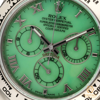 Rolex Cosmograph Daytona ‘White Gold – Beach Green Dial’ – Reference 116519 (2006 / Service 2022)