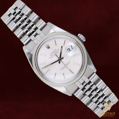 Rolex Datejust 36 ‘Silver Tapestry Dial – Jubilee’ – Reference 16014 (1983)