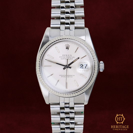 Rolex Datejust 36 ‘Silver Tapestry Dial – Jubilee’ – Reference 16014 (1983)