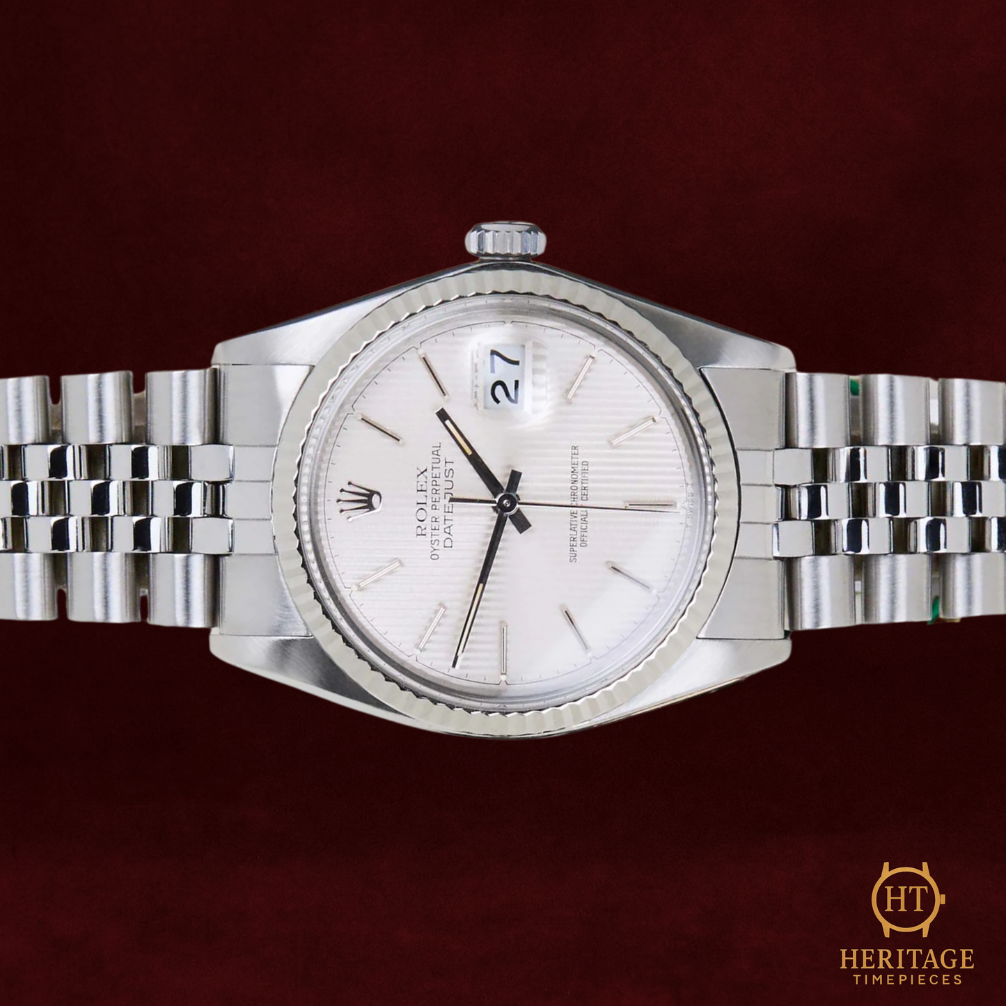 Rolex Datejust 36 ‘Silver Tapestry Dial – Jubilee’ – Reference 16014 (1983)