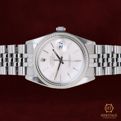Rolex Datejust 36 ‘Silver Tapestry Dial – Jubilee’ – Reference 16014 (1983)