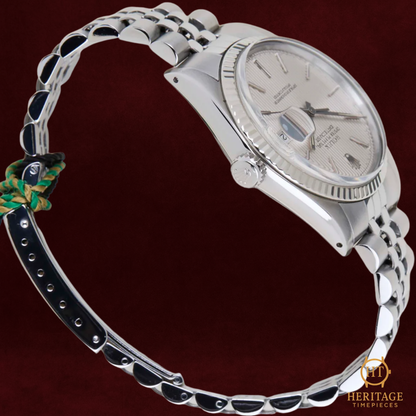 Rolex Datejust 36 ‘Silver Tapestry Dial – Jubilee’ – Reference 16014 (1983)