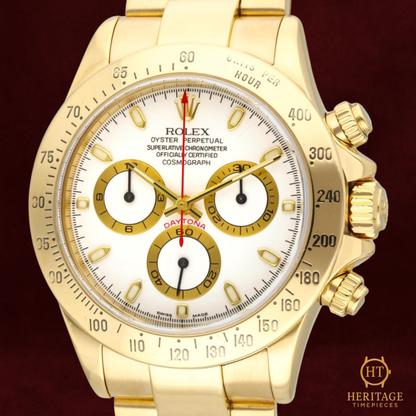 Rolex Cosmograph Daytona ‘Full Yellow Gold – White Dial’ – Reference 116528 (2008)