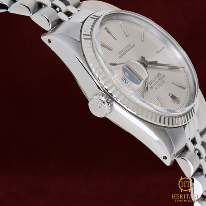 Rolex Datejust 36 ‘Silver Tapestry Dial – Jubilee’ – Reference 16014 (1983)