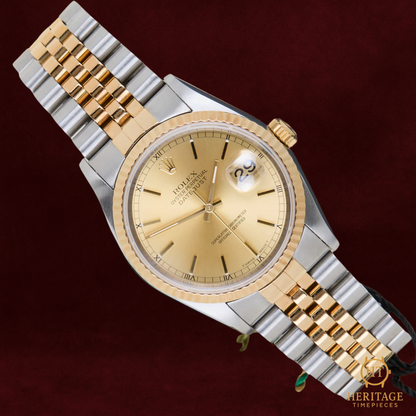 Rolex Datejust 36 ‘Champagne Dial – Jubilee’ – Reference 16233 (1996)