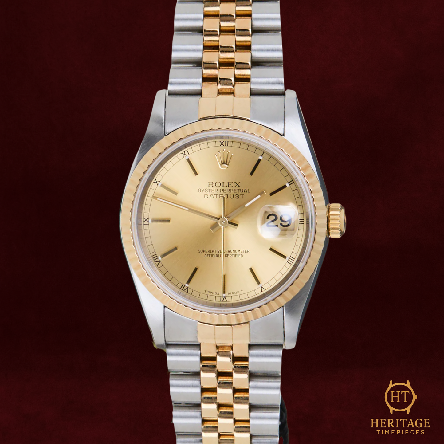 Rolex Datejust 36 ‘Champagne Dial – Jubilee’ – Reference 16233 (1996)