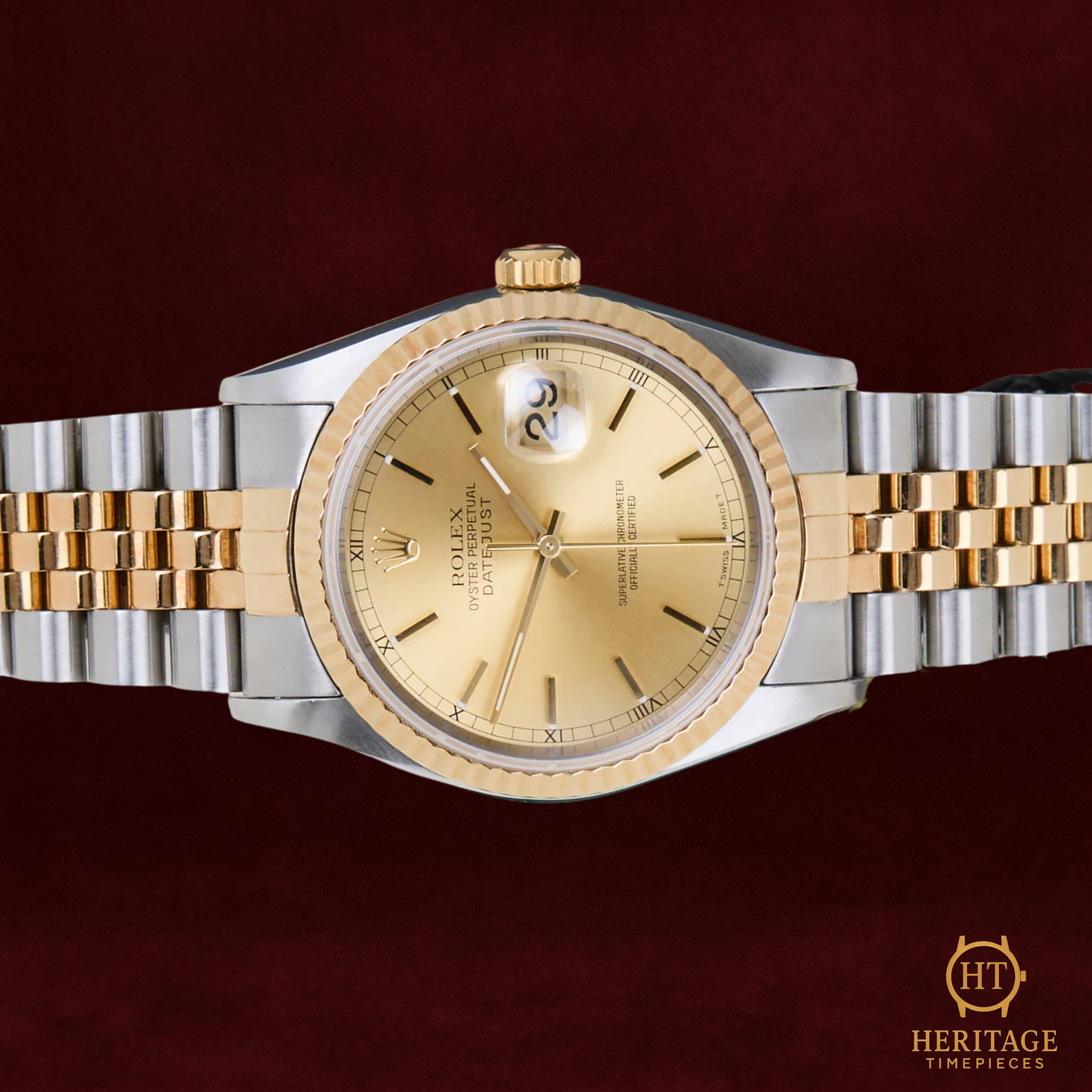 Rolex Datejust 36 ‘Champagne Dial – Jubilee’ – Reference 16233 (1996)