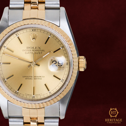 Rolex Datejust 36 ‘Champagne Dial – Jubilee’ – Reference 16233 (1996)