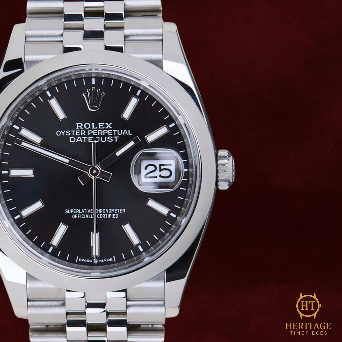 Rolex Datejust 36 ’Modern Black Dial Oyster Classic’ – Reference 126200 (2024)