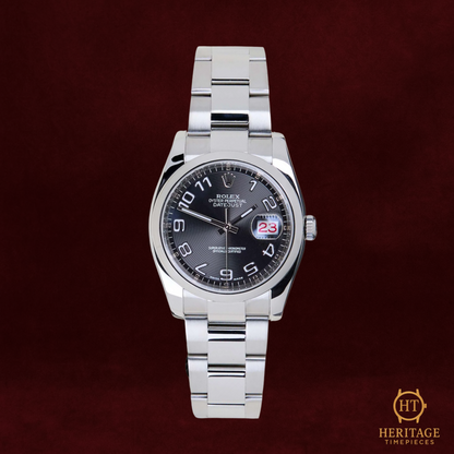 Rolex Datejust 36 'Black Concentric Arabic Dial - Oyster Roulette' - Reference 116200 (2015)