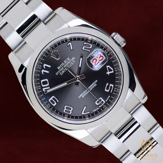 Rolex Datejust 36 'Black Concentric Arabic Dial - Oyster Roulette' - Reference 116200 (2015)