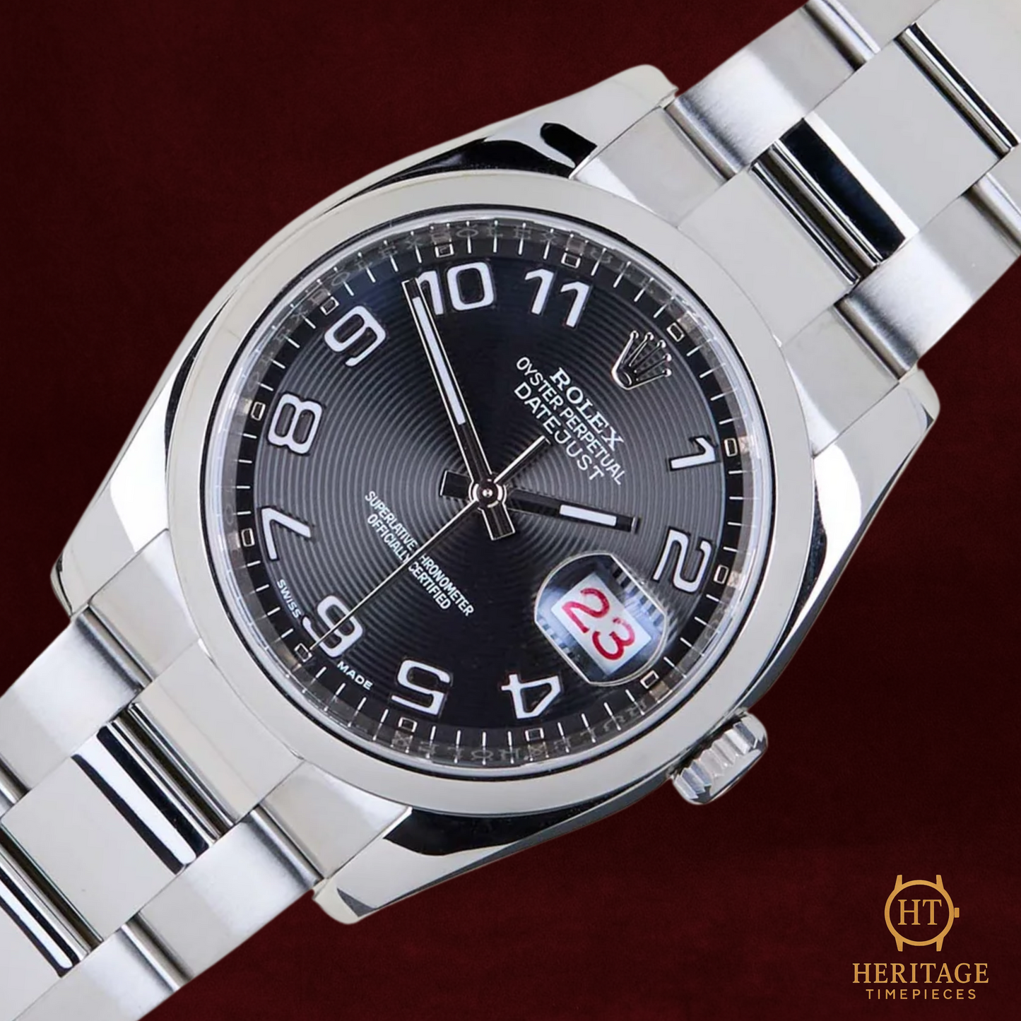 Rolex Datejust 36 'Black Concentric Arabic Dial - Oyster Roulette' - Reference 116200 (2015)