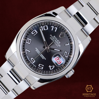 Rolex Datejust 36 'Black Concentric Arabic Dial - Oyster Roulette' - Reference 116200 (2015)