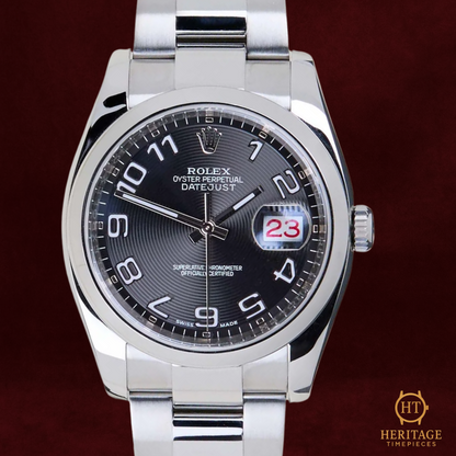 Rolex Datejust 36 'Black Concentric Arabic Dial - Oyster Roulette' - Reference 116200 (2015)