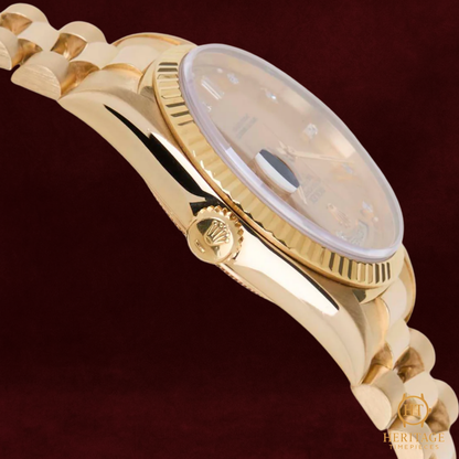 Rolex Day-Date 36 “Champagne Diamond Dial” – Reference 18238 (March 1996) ST