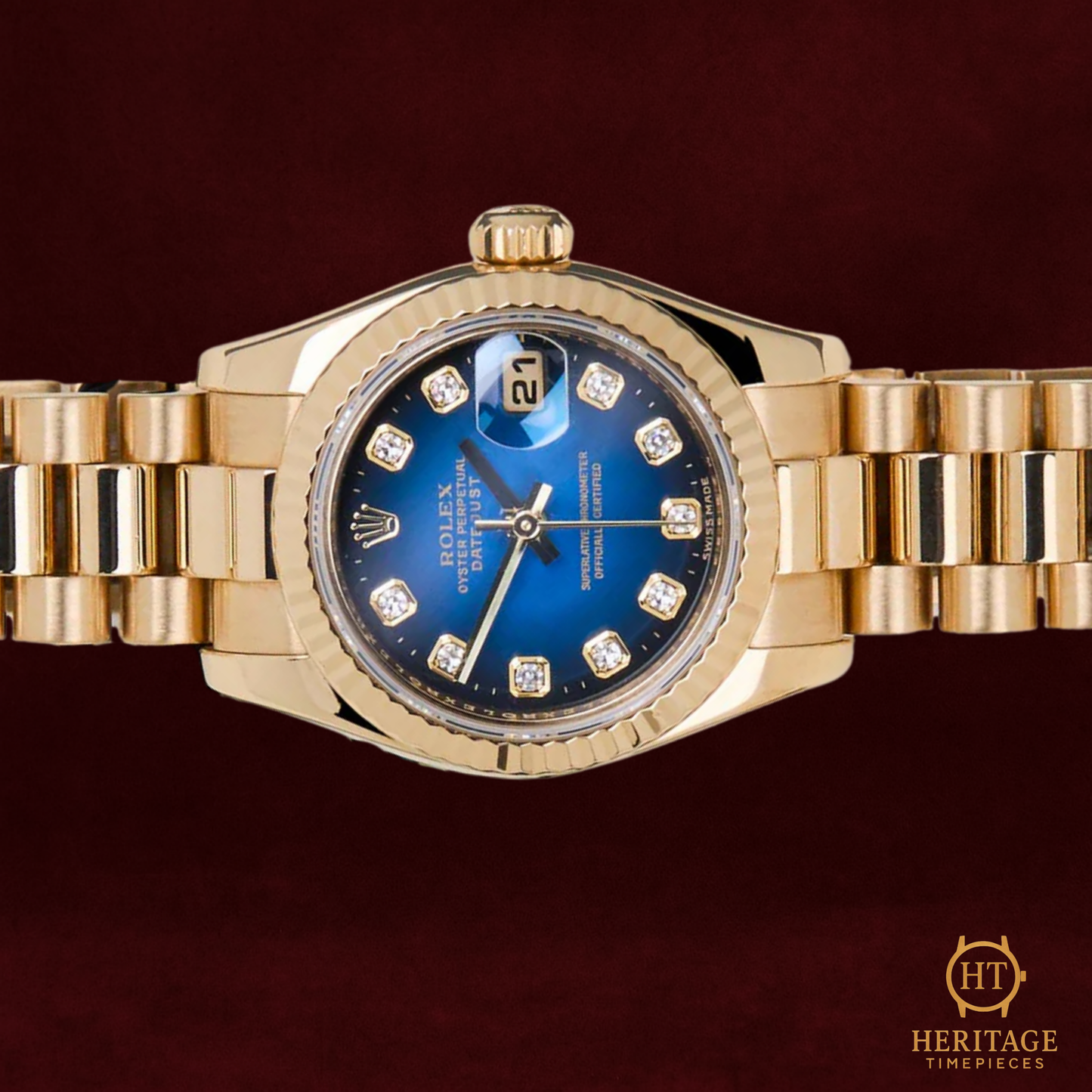 Rolex Datejust 26 ‘Blue Vignette Diamond Dial’ – Reference 179178 (2008)