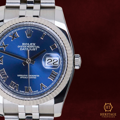 Rolex Datejust 36 ‘Blue Roman Dial’ – Jubilee – Reference 116234 (2019)