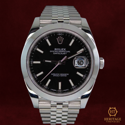 Rolex Datejust 41 ‘Black Dial – Stainless Steel’ – Reference 126300 (2020)