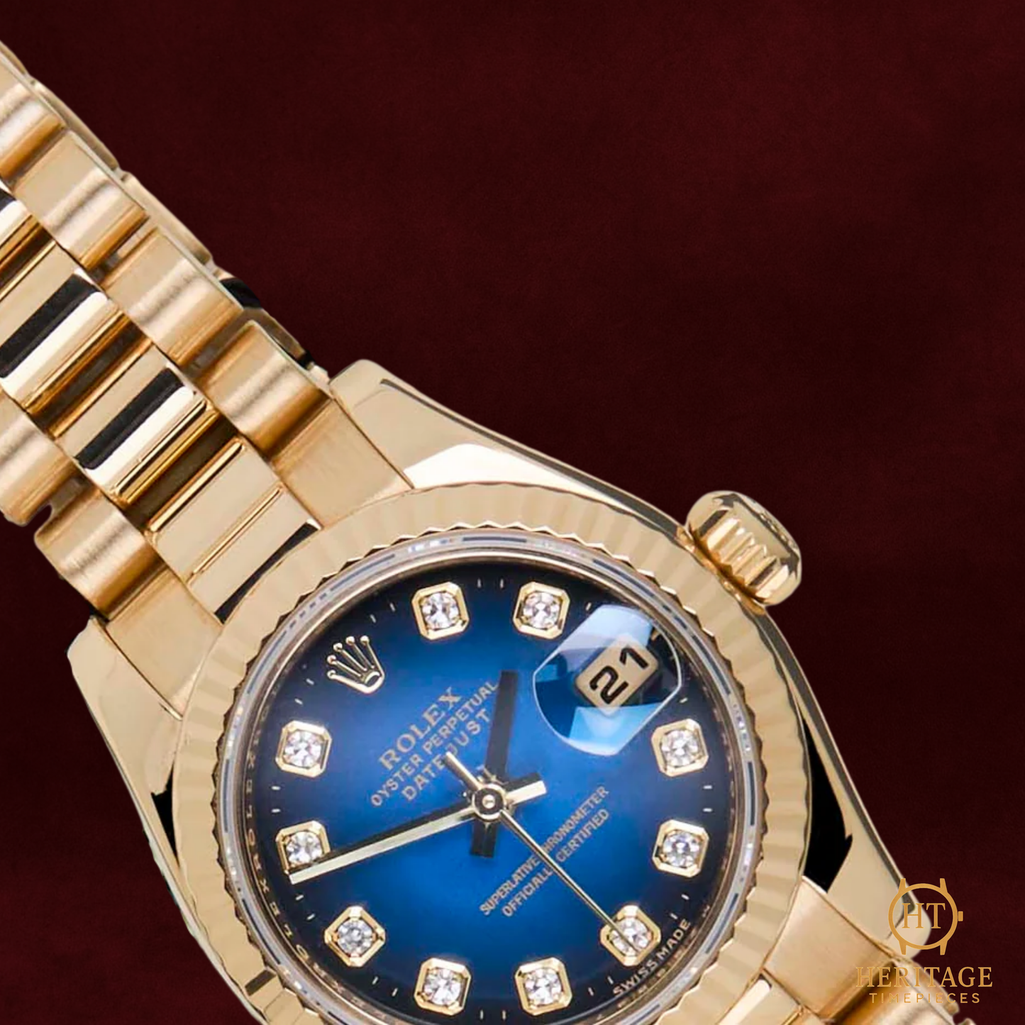 Rolex Datejust 26 ‘Blue Vignette Diamond Dial’ – Reference 179178 (2008)