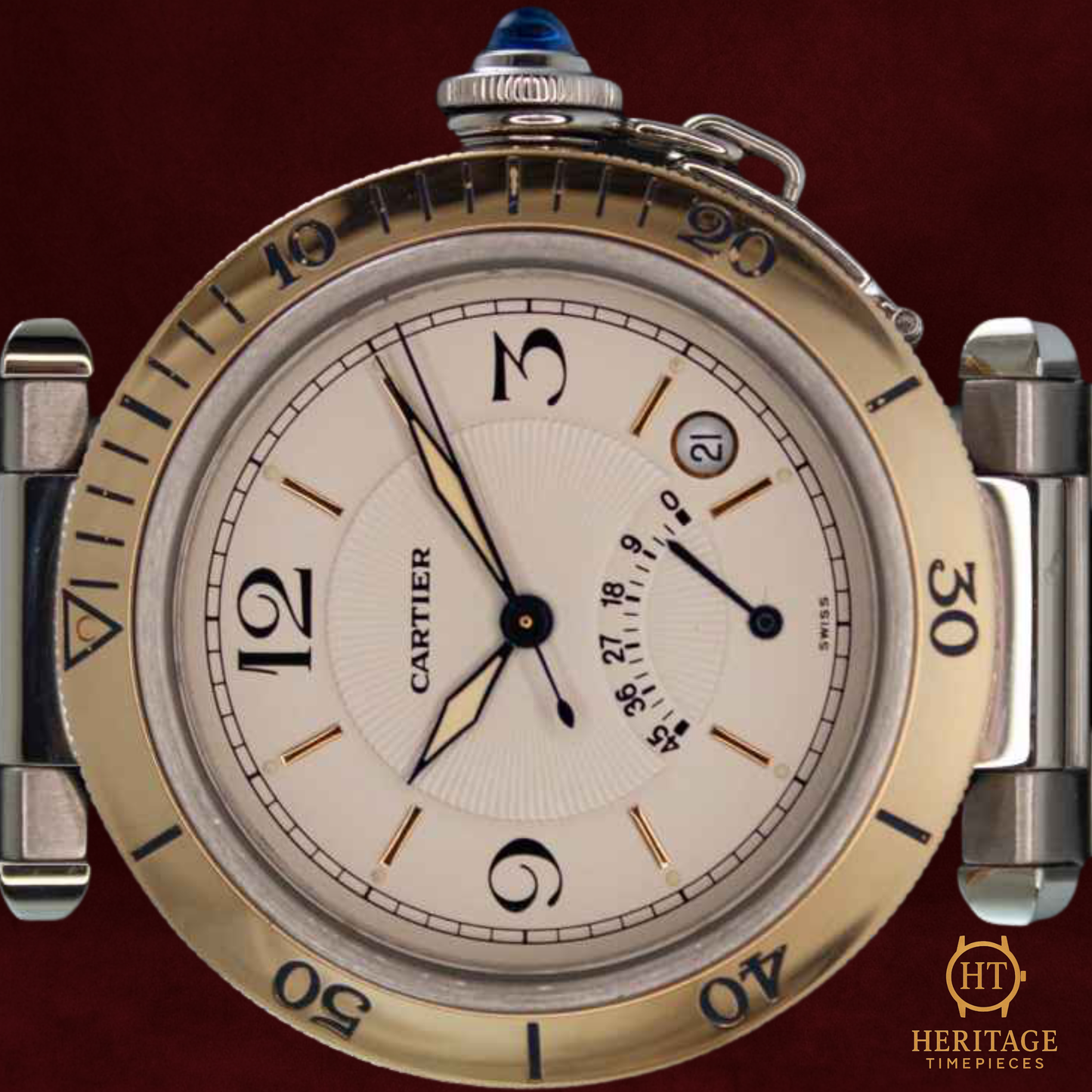Cartier Pasha Power Reserve ‘Steel & Gold – Silver Dial’ – Reference 1033 (1995)
