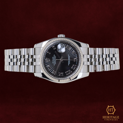 Rolex Datejust 36 'Black Sunburst Roman Dial – Jubilee' – Reference 116234 (2010)