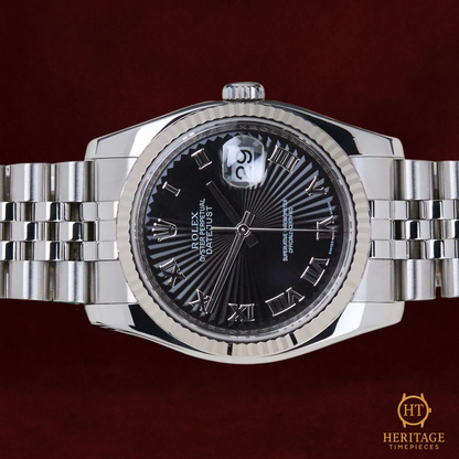 Rolex Datejust 36 'Black Sunburst Roman Dial – Jubilee' – Reference 116234 (2010)