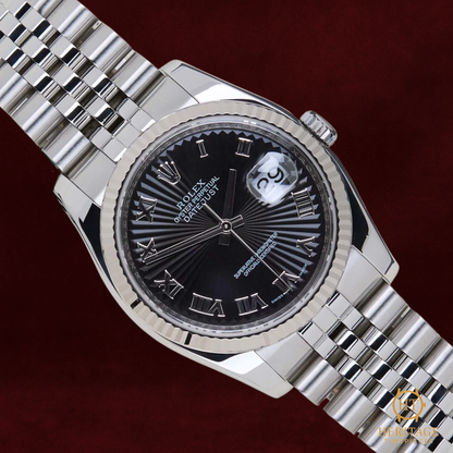 Rolex Datejust 36 'Black Sunburst Roman Dial – Jubilee' – Reference 116234 (2010)