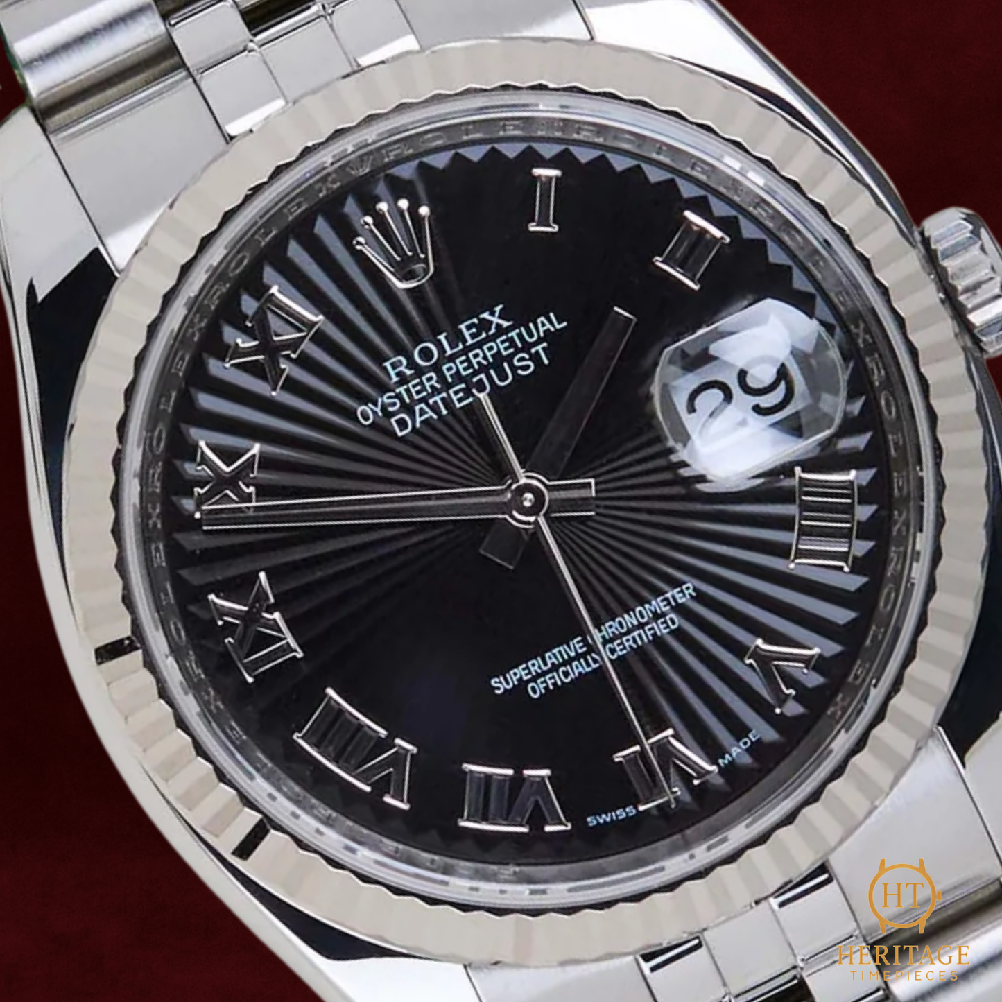 Rolex Datejust 36 'Black Sunburst Roman Dial – Jubilee' – Reference 116234 (2010)