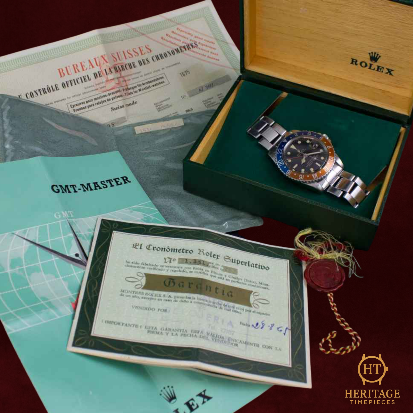 Rolex GMT-Master ‘Pepsi Bezel – Gilt Dial’ – Reference 1675 (1965)