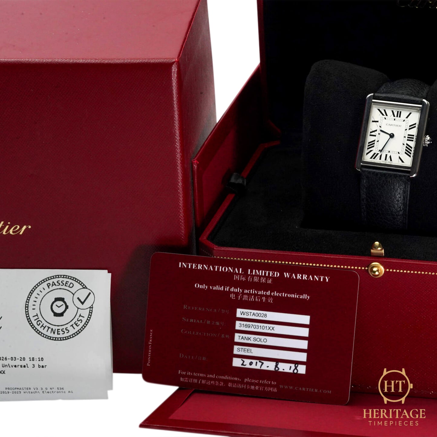Cartier Tank Solo (2017) Ref WSTA0028 PW