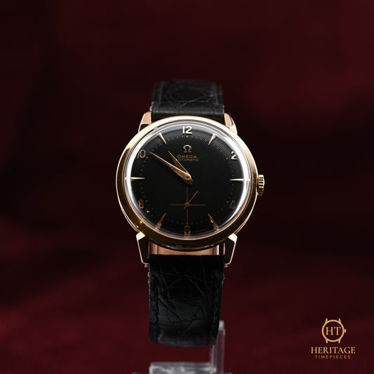 Omega “Honeycomb Dial” – Reference 2709 (c. 1954, Calibre 354 Automatic, 18 kt Rose Gold)