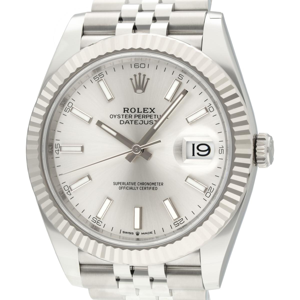 DATEJUST 126334 STAINLESS STEEL AND WHITE GOLD WITH SILVER DIAL 41 MM FULL SET YEAR 2025