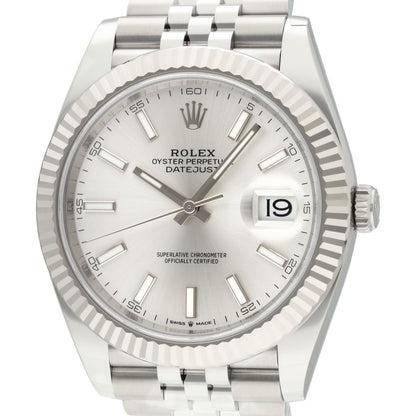 DATEJUST 126334 STAINLESS STEEL AND WHITE GOLD WITH SILVER DIAL 41 MM FULL SET YEAR 2025