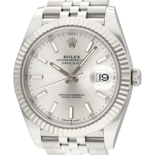 DATEJUST 126334 STAINLESS STEEL AND WHITE GOLD WITH SILVER DIAL 41 MM FULL SET YEAR 2025